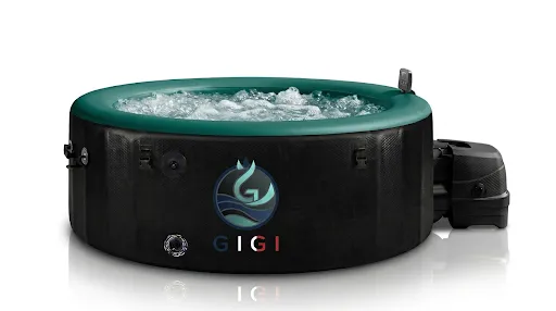 Rigid inflatable pool wall standing upright, illustrating drop stitch depth